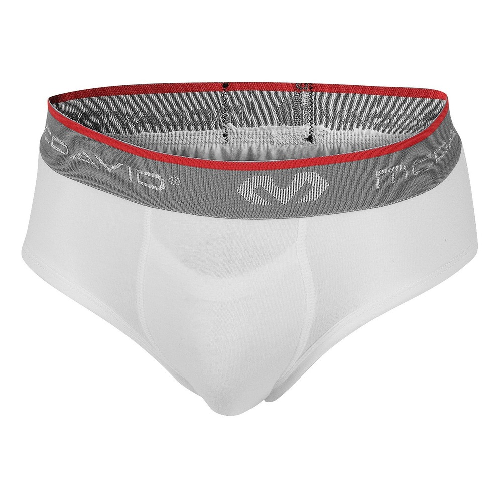 McDAVID Kids' Classic Brief with Flex Cup - White, Youth Regular